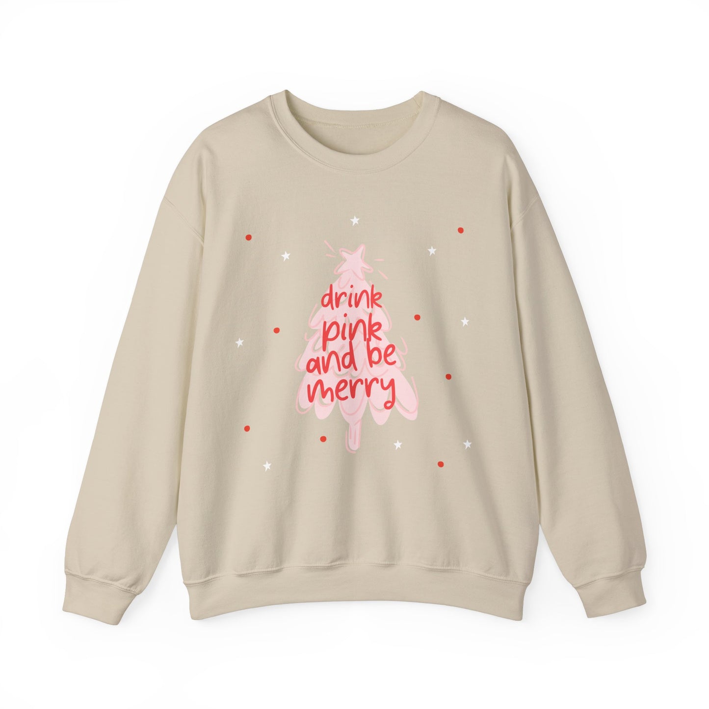 "Drink Pink and Be Merry" Women's Crewneck Sweatshirt