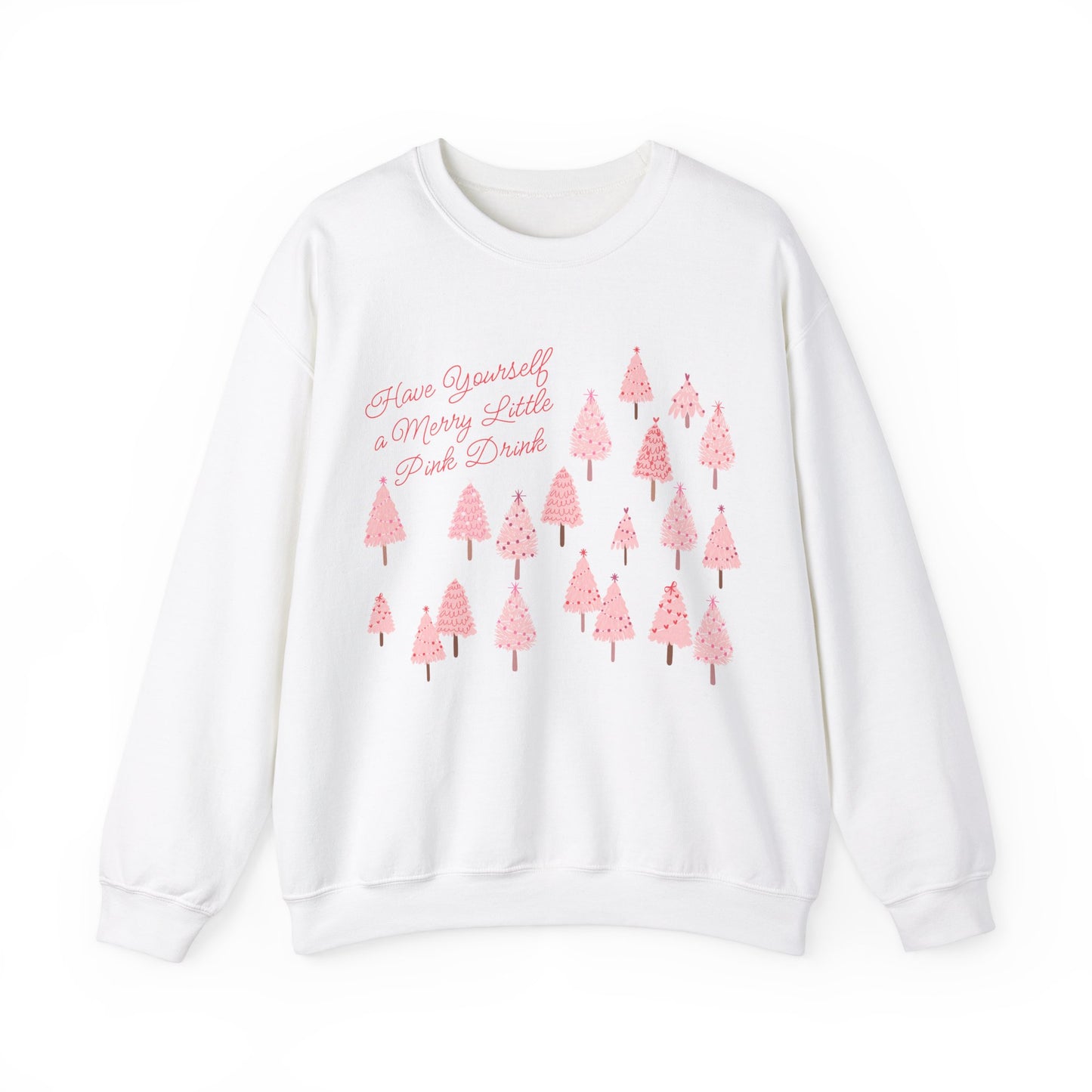 "Merry Little Pink Drink" Women's Crewneck Sweatshirt