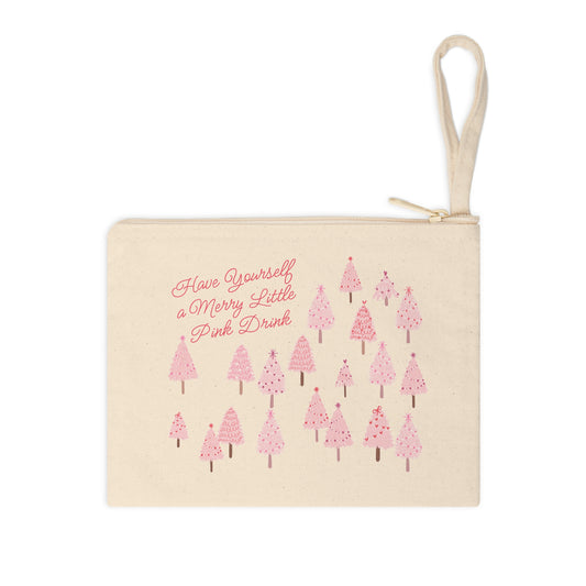 "Merry Little Pink Drink" Zipper Pouch